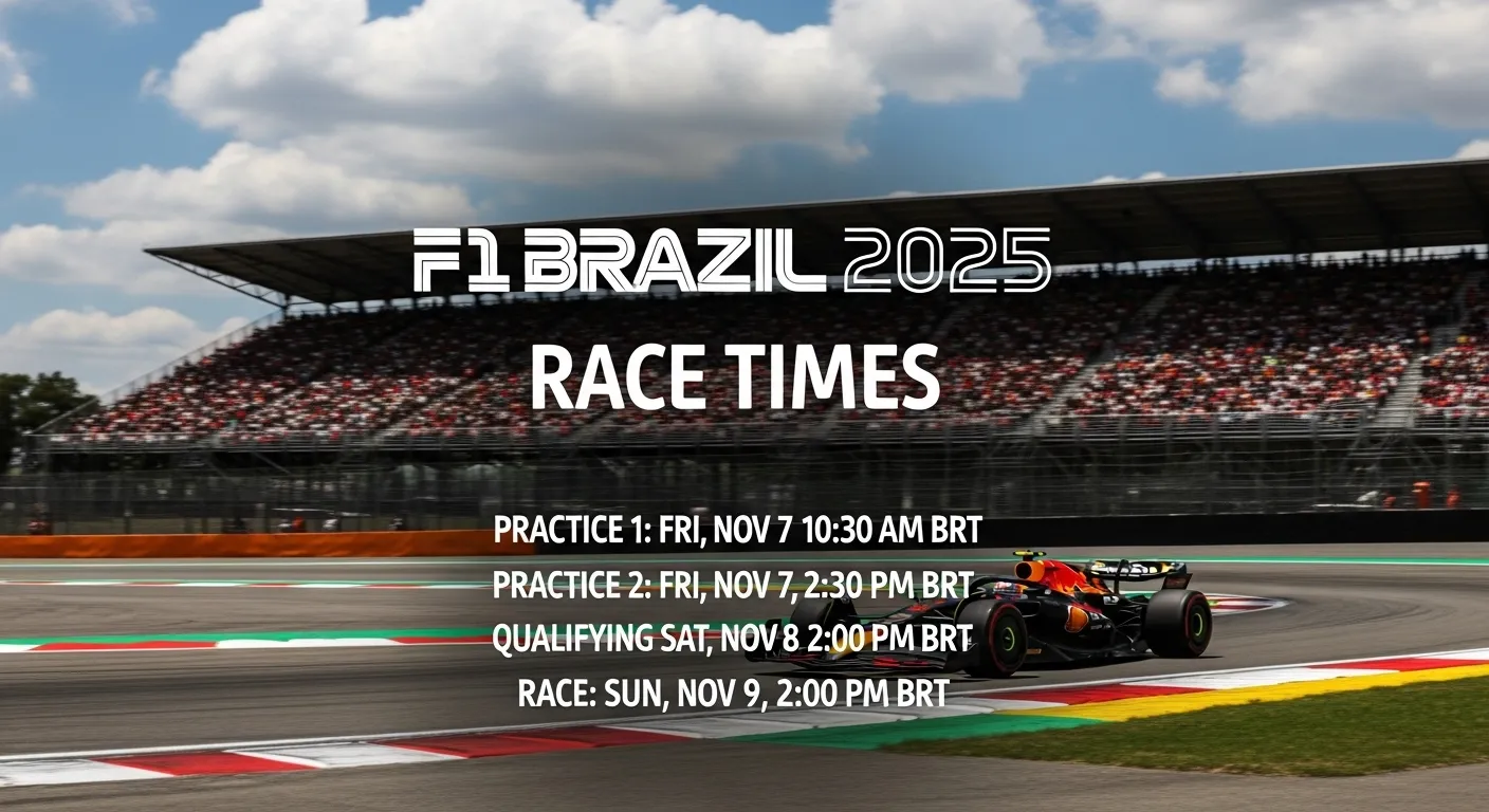 F1 Brazilië 2025 Tijden