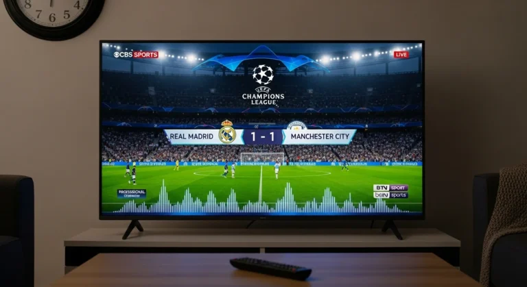 Champions League broadcast on TV